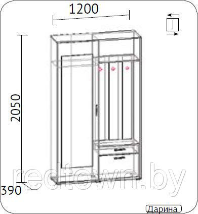 Прихожая Дарина 1,2 - фото 2 - id-p59648185