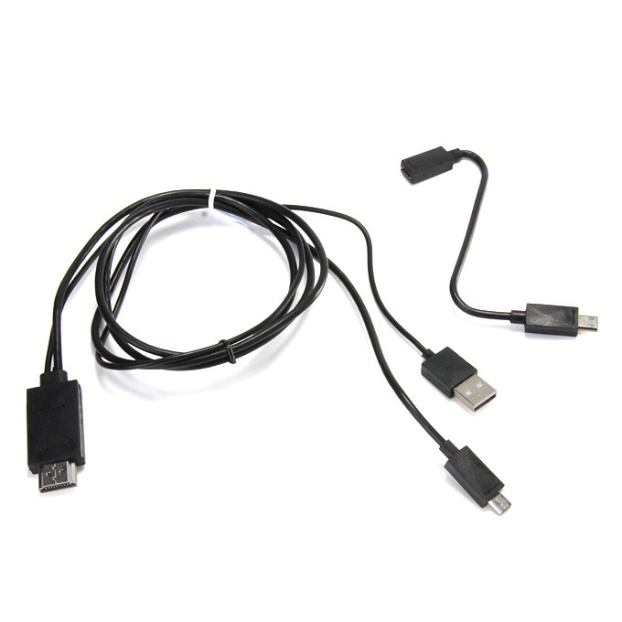 Кабель HDMI - microUSB (MHL), чёрный, 1,8 м - фото 2 - id-p59667601