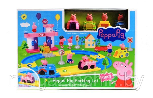 Игровой набор Свинка Пеппа Автодорога Peppa Pig, 4 фигурки на машинках, xz-366 - фото 2 - id-p59676926