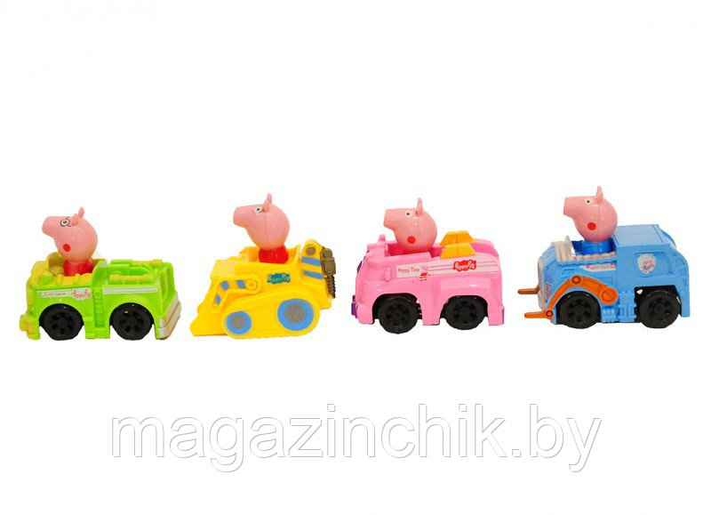 Игровой набор Свинка Пеппа Автодорога Peppa Pig, 4 фигурки на машинках, xz-366 - фото 3 - id-p59676926
