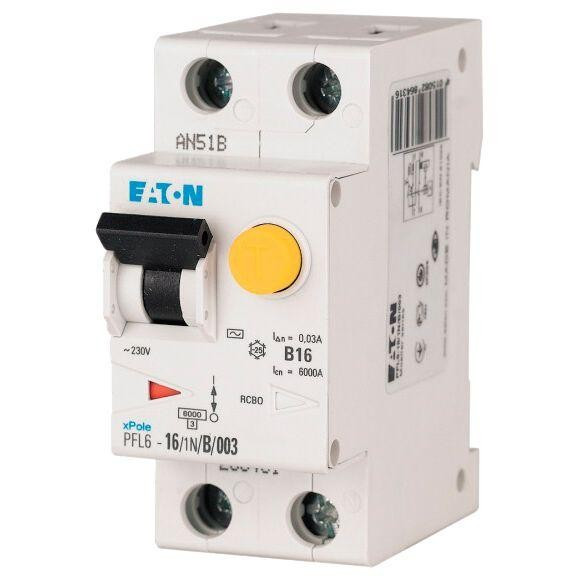 Дифференциальный автомат Eaton PFL6-6/1N/C/003