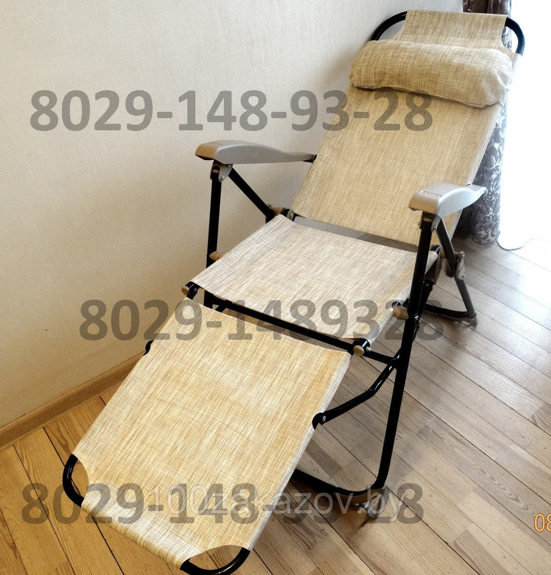 Кресло -Шезлонг для сада, пляжа и дачи. 8 положений спинки. Шезлон для дачи К3 - фото 1 - id-p37127800