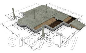 Строительство монолитной плиты фундамента в Минске