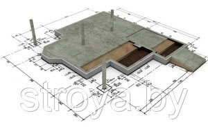 Строительство монолитной плиты фундамента в Минске - фото 1 - id-p59820345