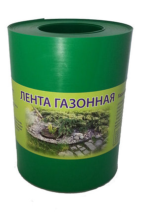 Газонная лента прямая зеленая, высота 20см, длина 10м, утолщенная, фото 2
