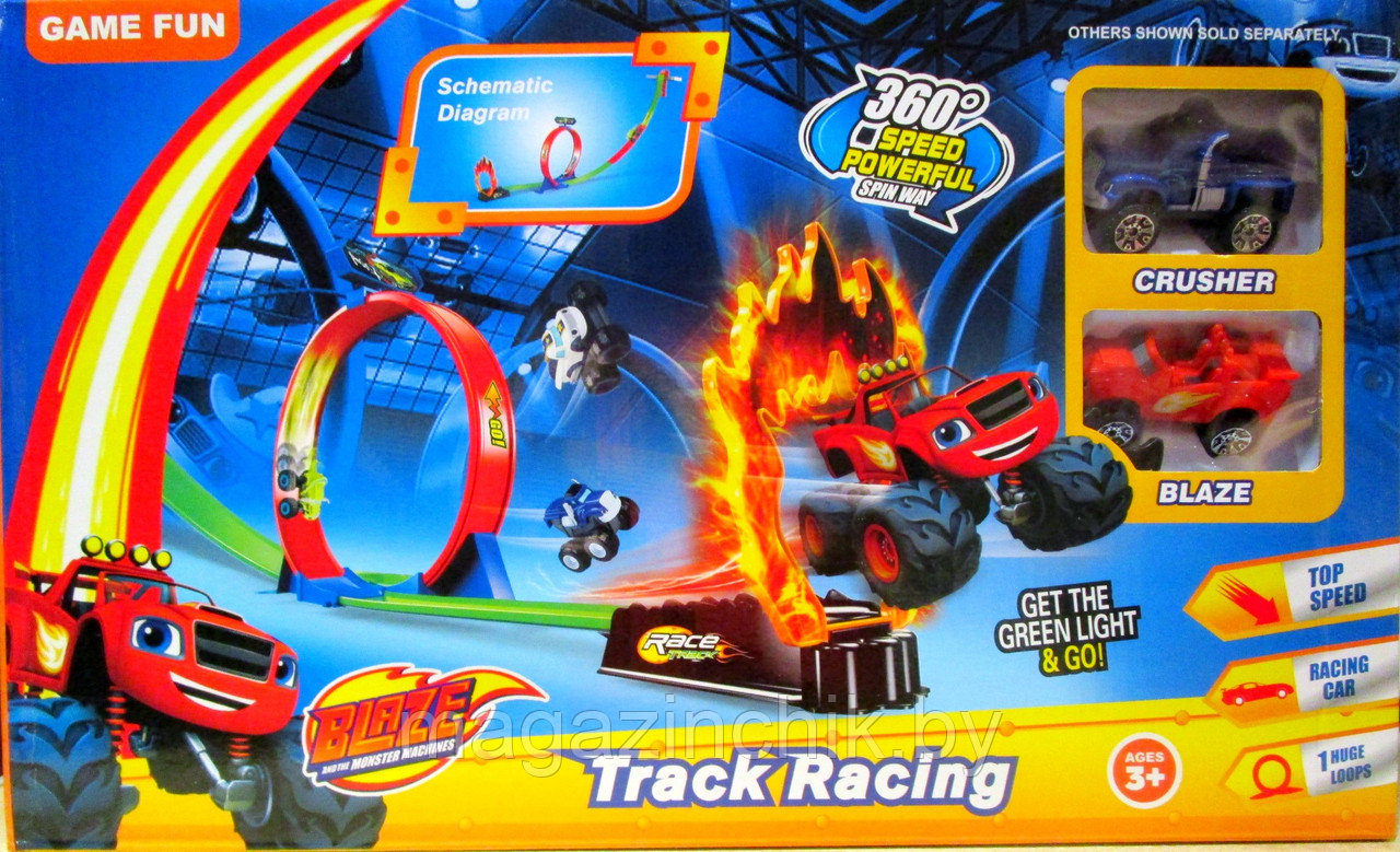 Игровой набор Вспыш и чудо-машинки гоночный трек 828-53, 2 машинки, Blaze - фото 1 - id-p59822292