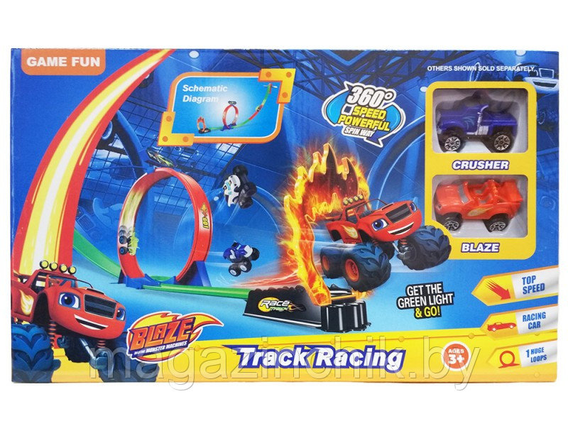 Игровой набор Вспыш и чудо-машинки гоночный трек 828-53, 2 машинки, Blaze - фото 2 - id-p59822292