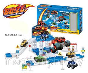 Игровой набор Вспыш и чудо-машинки Парковка гараж с трассой ZY-653, 2 машинки, Blaze