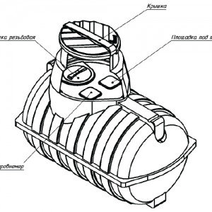 Емкость подземная пластиковая  U 2000л oil, фото 2