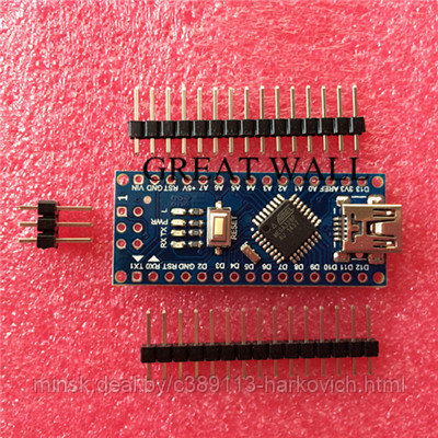 С загрузчик Nano 3.0 контроллер, совместимый для arduino nano CH340 USB драйвер (БЕЗ КАБЕЛЯ)
