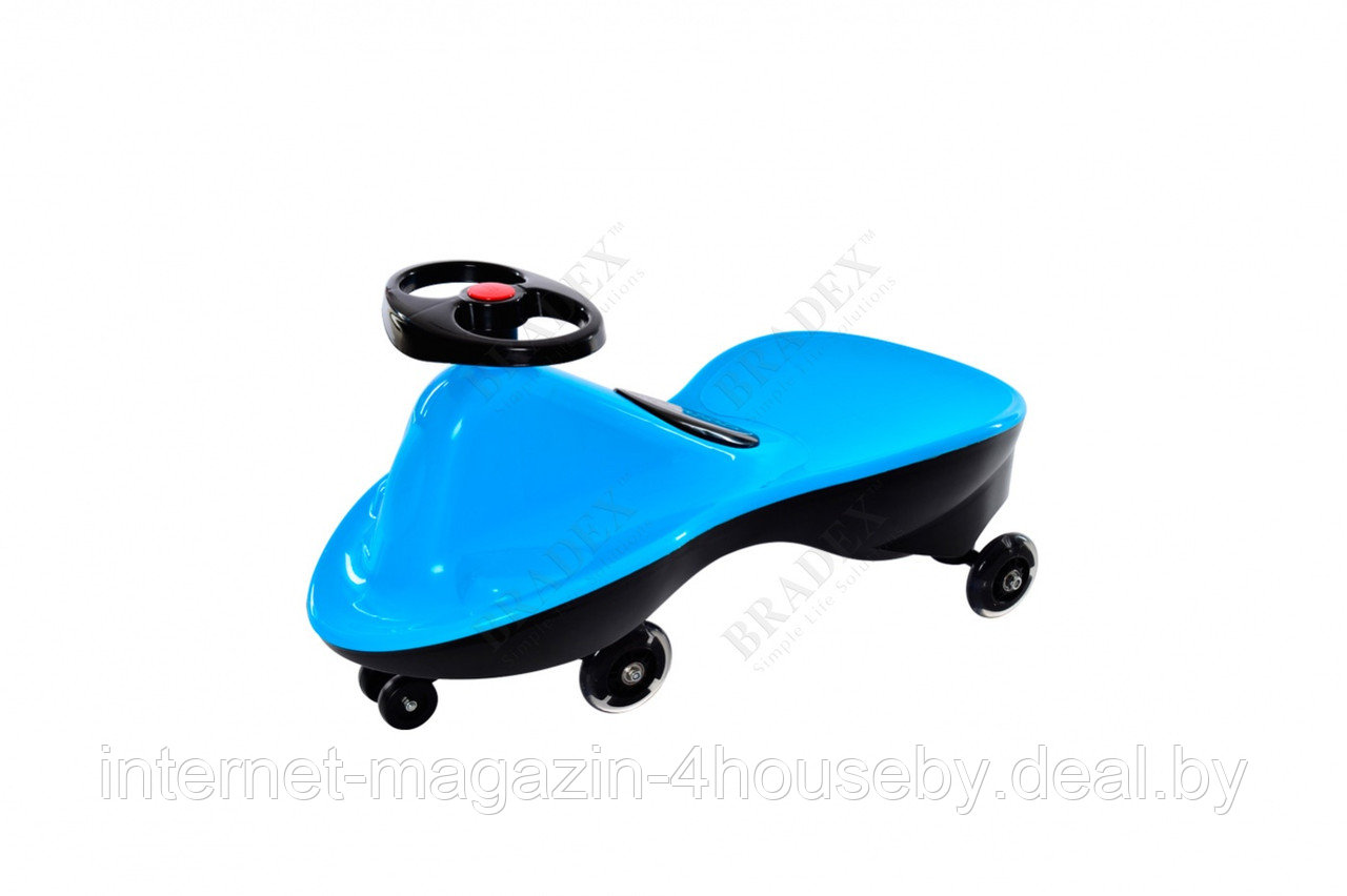 Машинка детская со светящимися полиуретановыми колесами «БИБИКАР СПОРТ» голубой - фото 2 - id-p59878895