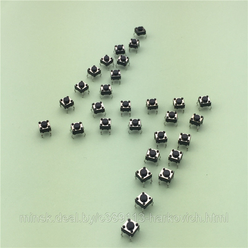 50 шт./лот 6x6x4.3 ММ 4PIN G89 Тактильные Такт Кнопка Микропереключатель Прямая Plug-in Self-сброс DIP