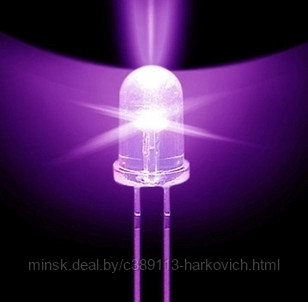   100 шт. Супер Яркий 5 мм Круглый УФ/Фиолетовый Led Светодиод F5 светодиодные для DIY огни