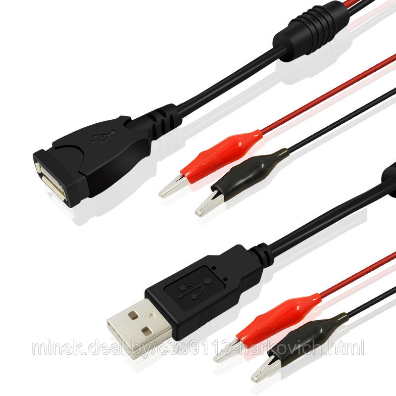 USB крокодил Крокодил провода Мужчина/женщина к USB тестер Детектор DC вольтметр амперметр емкость