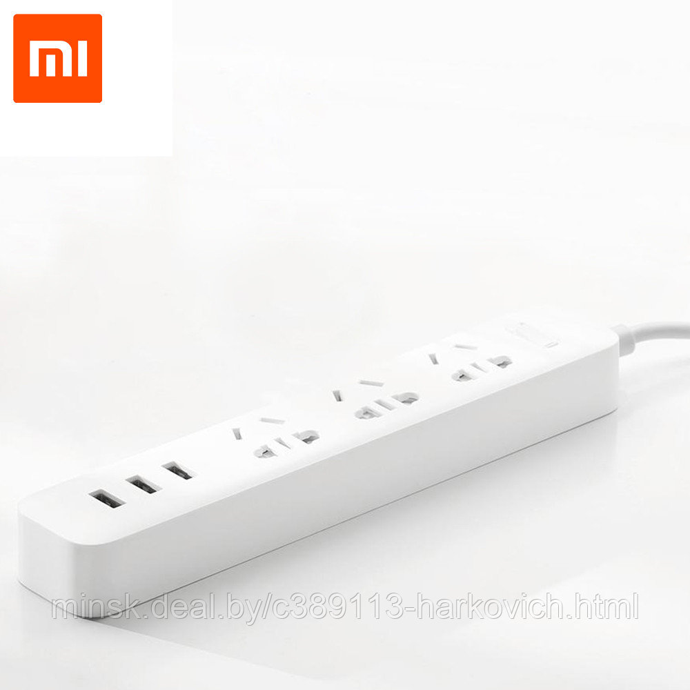 Оригинал XiaoMi Умный Адаптация 3 USB 1A/2A Power Strip с 3 Стандартные Розетки 100-240 В для