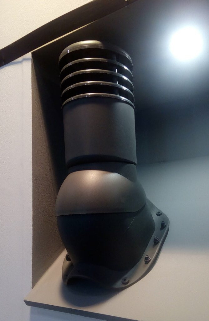 Труба вентиляционная KBW (KBWO) для металлочерепицы (высокий профиль) с проходным элементом - фото 1 - id-p59895020