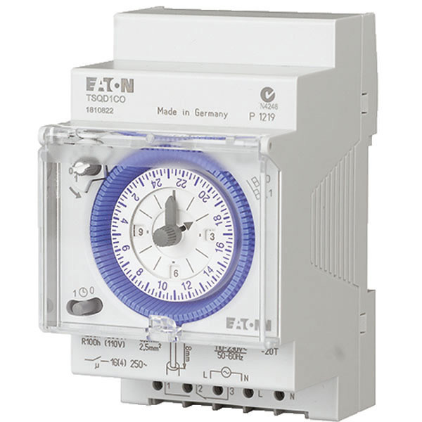 Реле времени Eaton TSQD1NO, резерв хода 72 ч