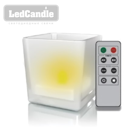 Декоративный светодиодный светильник LEDCANDLE D-SA55D/G (с пультом) - фото 1 - id-p2408909