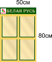 Стенд "Белая русь"р-р 50*80 см цветной