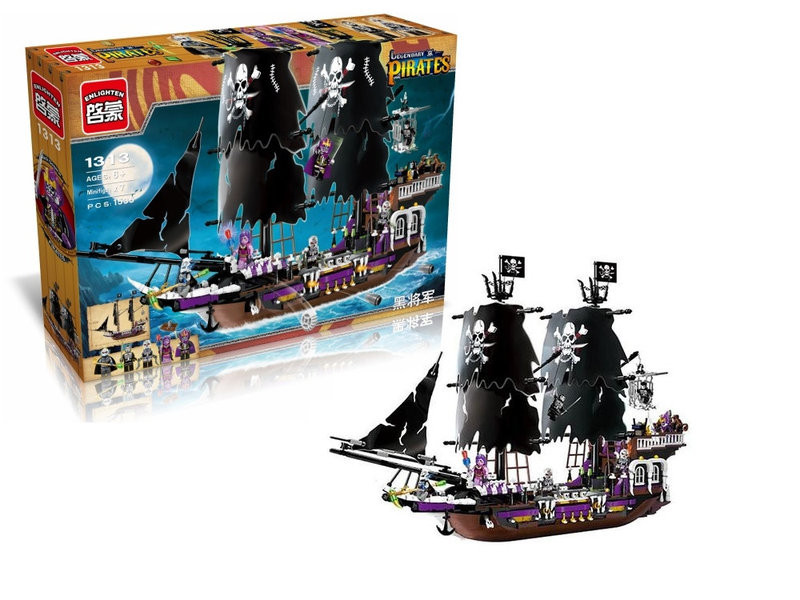 Конструктор Brick 1313 Legendary Pirates Огромный корабль скелетов 1456 деталей