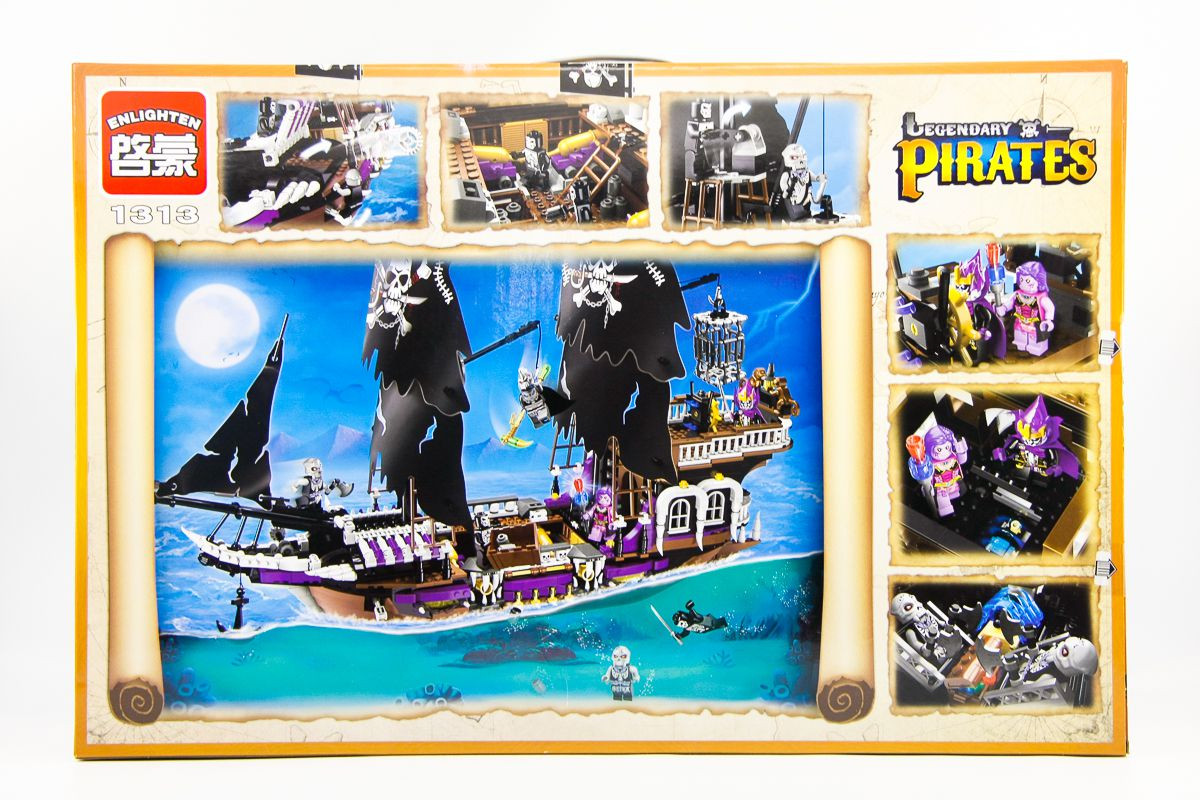 Конструктор Brick 1313 Legendary Pirates Огромный корабль скелетов 1456 деталей - фото 6 - id-p60315993