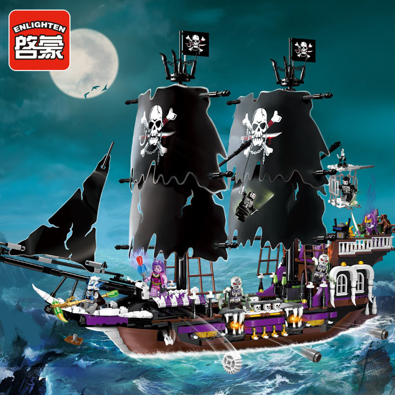 Конструктор Brick 1313 Legendary Pirates Огромный корабль скелетов 1456 деталей - фото 4 - id-p60315993