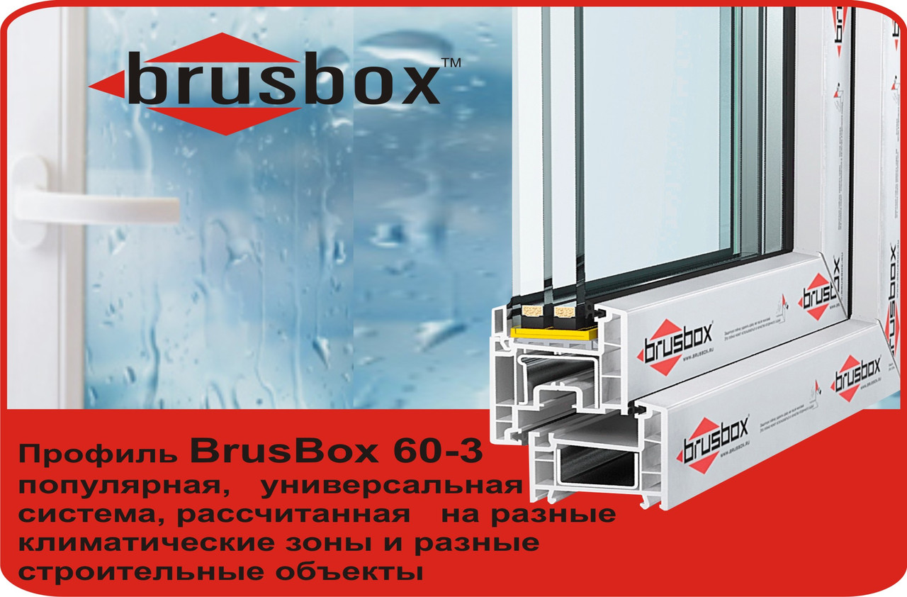 Окно ПВХ двустворчатое Brusbox на кухню - фото 2 - id-p60316389