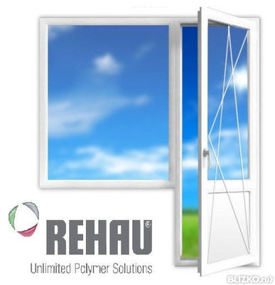 Балконный блок REHAU (окно + дверь)