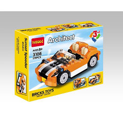 Конструктор Decool 3108 "Architect 3в1" Машины (аналог LEGO) 119 деталей