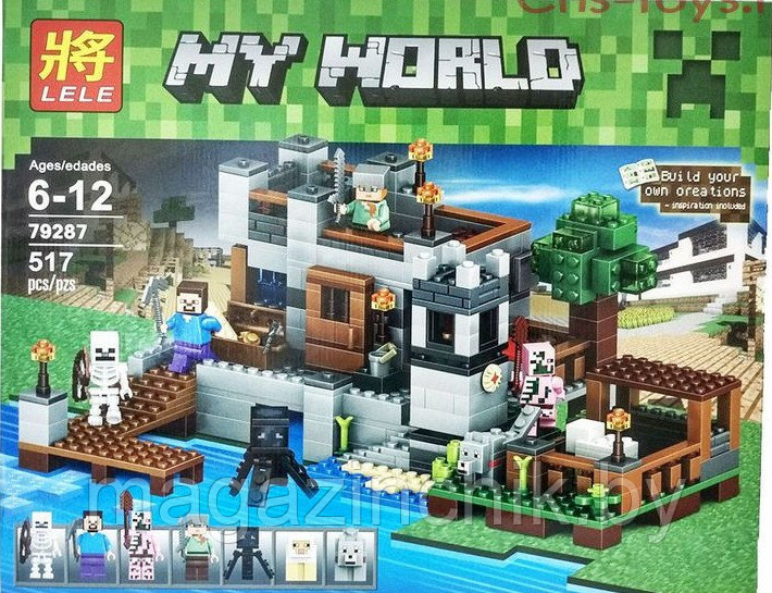 Конструктор Майнкрафт Minecraft Береговая цитадель 79287  517 дет., 7 минифигурок, аналог Лего
