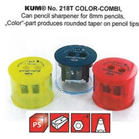 Точилка для карандашей KUM "Color-Combi" с контейнером, 2-отв.