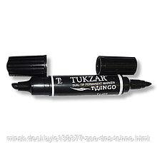 Маркер 2-х сторонний перманентный TUKZAR TWINGO, черный