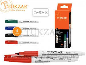 Набор перманентных маркеров TUKZAR EXPERT, синий, красный, зеленый, черный - фото 1 - id-p60331112