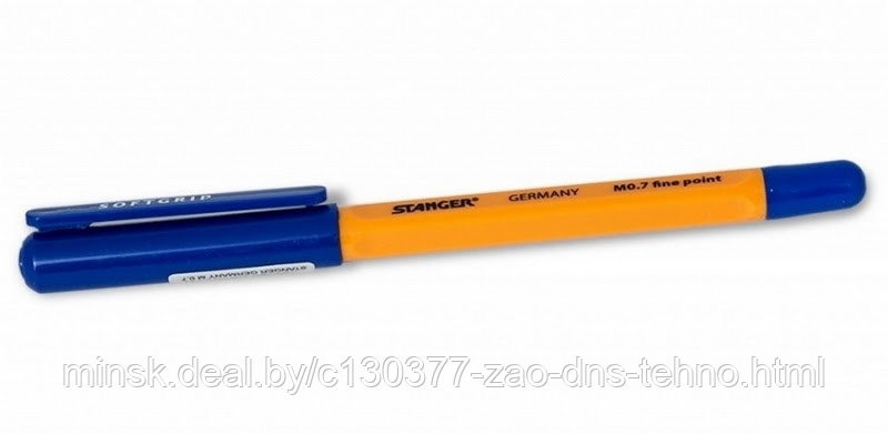 Ручка шариковая STANGER M1, резиновая вставка, синяя