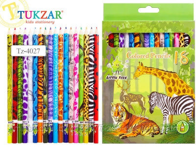 Набор цветных карандашей TUKZAR 18 цветов - фото 1 - id-p60331245