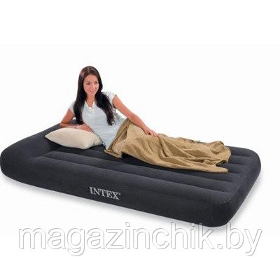 Надувная кровать Intex 66779 Pillow Rest Classic с подгол. (Встр. электронасос 220 В) - фото 1 - id-p2445880
