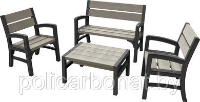 Комплект мебели MONTERO WLF Bench set (диван, 2кресла, столик) - фото 1 - id-p60383743