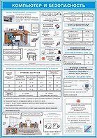 ПЛАКАТ ПО Охране труда "Компьютер и безопасность" №32  р-р 42*56 см на ПВХ