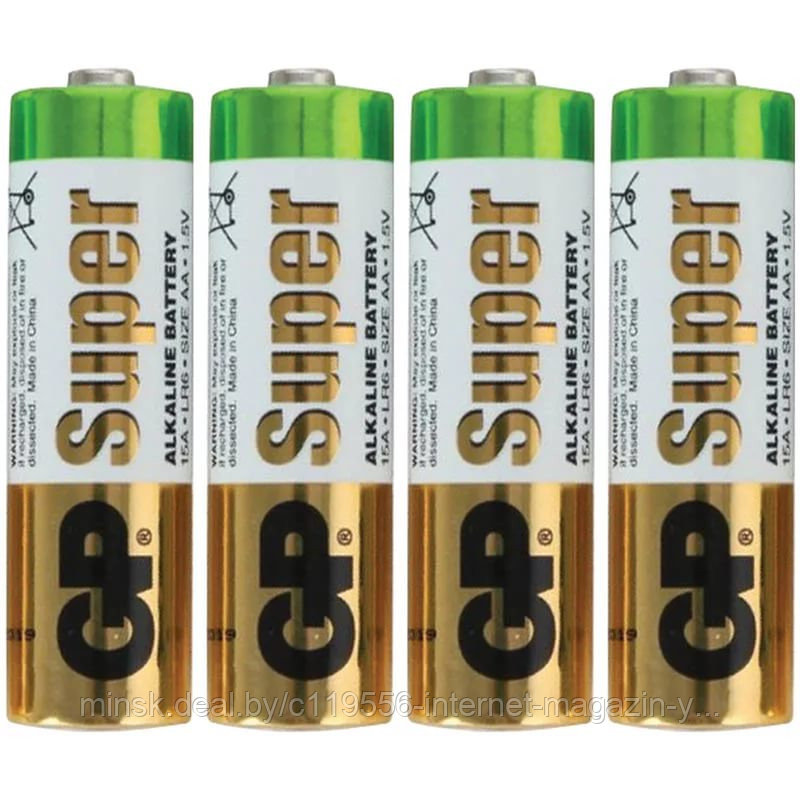 Батарейки GP Super Alkaline (LR6 AA) - 4 шт. - фото 2