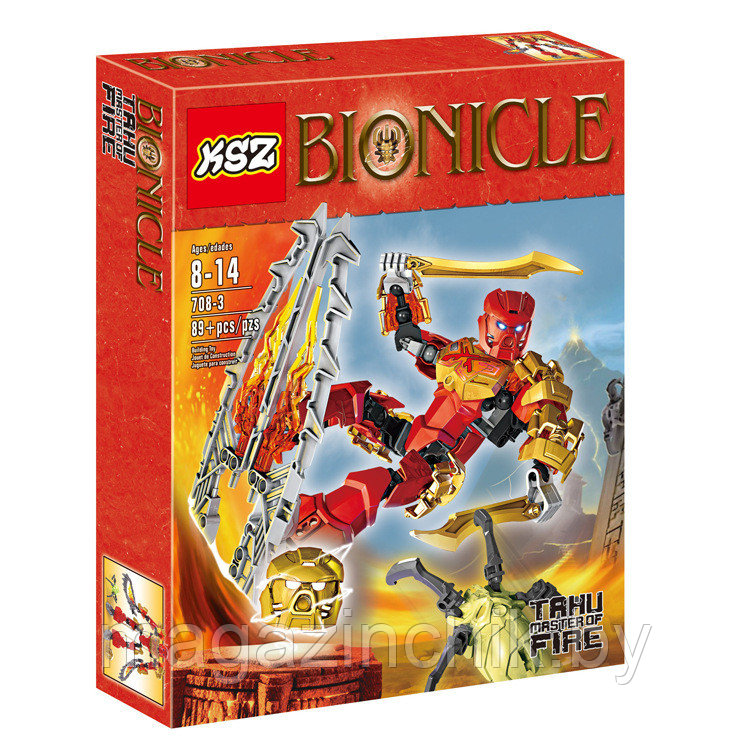 Конструктор Bionicle Таху Повелитель Огня 708-3 аналог Лего (LEGO) Бионикл 70787 - фото 3 - id-p60467308