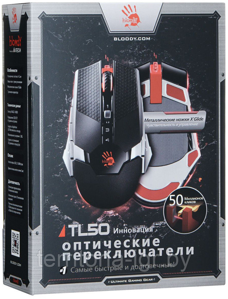 Игровая проводная лазерная мышь TERMINATOR TL5 Bloody - фото 1 - id-p60468709