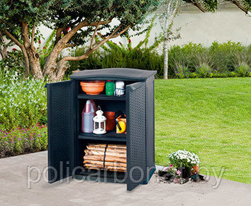 Шкаф уличный Compact Garden Rattan низкий - фото 2 - id-p60470204