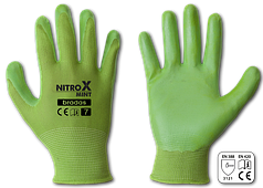 Перчатки NITROX трикотажные с нитриловым покрытием, оранжевые, размер 7