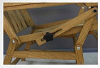 Шезлонг кресло-трансформер для бани, дуб, фото 4