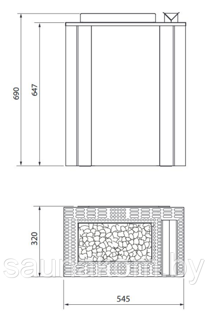 Печь-каменка Bi-O Medius - фото 2 - id-p60483121