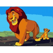 Картина по номерам Король лев 30х40 см