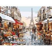 Картина по номерам Парижская улочка 30х40 см, фото 2