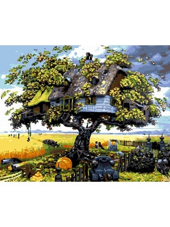 Картина по номерам Дом в ветвях 40х50 см - фото 2 - id-p60490202