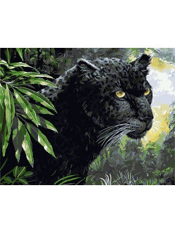 Картина по номерам Черная пантера (PC4050204) 40х50 см, фото 2