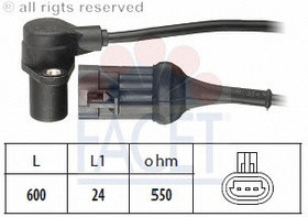 Датчик коленвала FACET. FIAT TEMPRA, LANCIA DEDRA, 1.6i. 94>